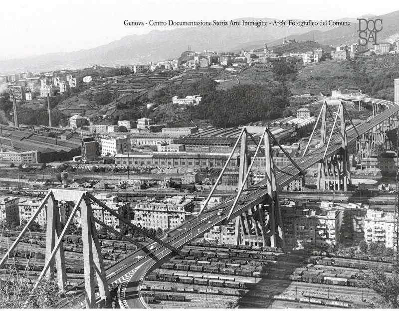 Il ponte a cavallo fra gli anni '60 e'70 del Novecento